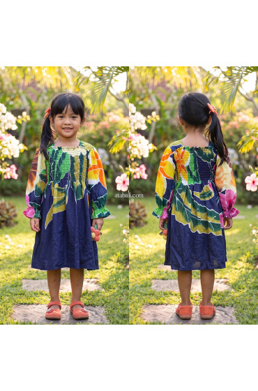 Hand Painted Rayon Kids Dress Hand Painted Rayon Kids Dress